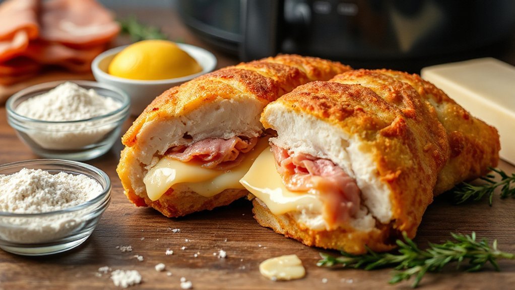 thin chicken melty cheese