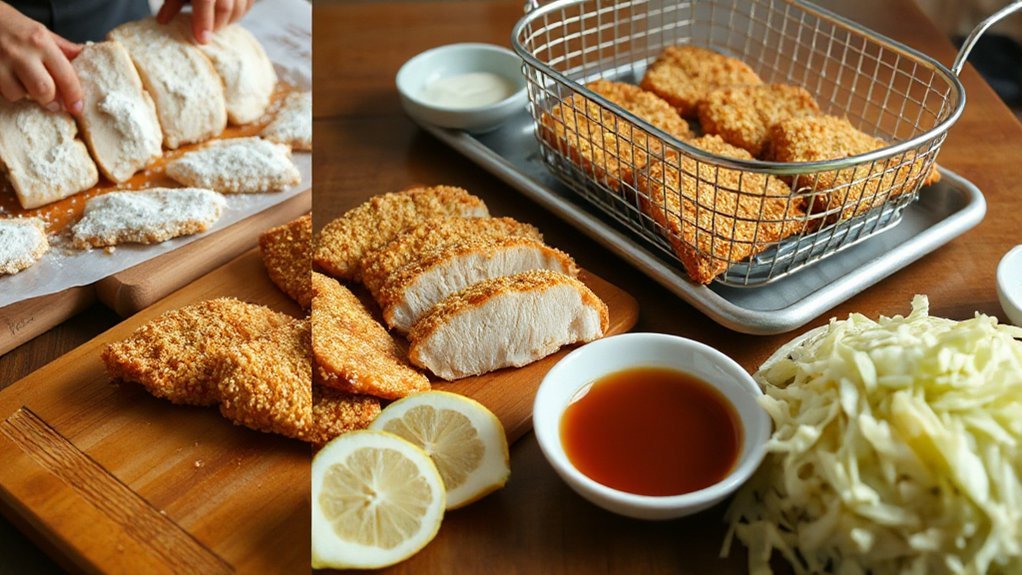 three bowl panko breading workflow