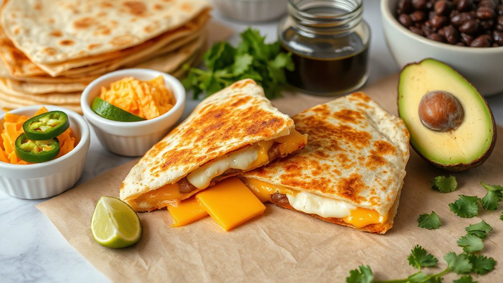 tortillas cheese protein toppings