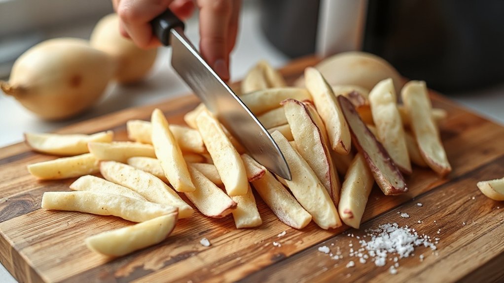 trim peel cut half inch