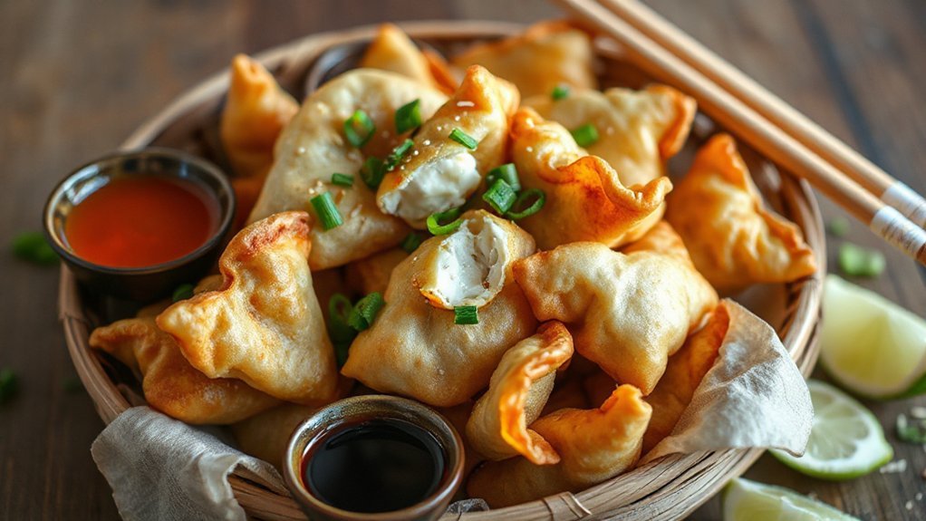 trio sauces garnishes beverages