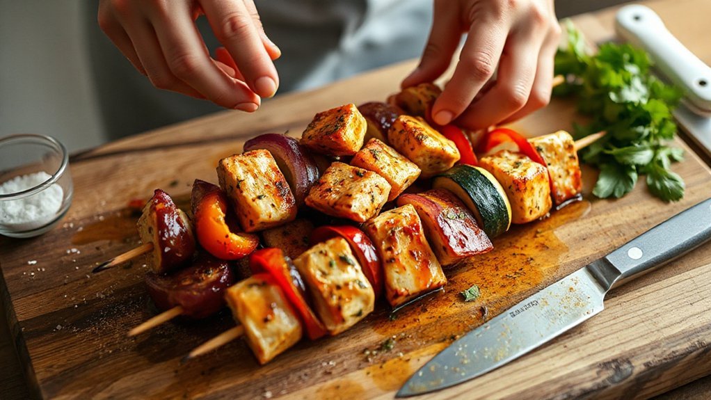 uniform cuts marinated chilled