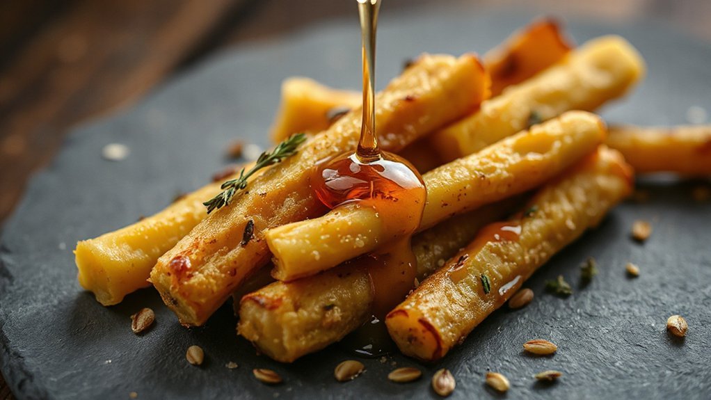 warm honey butter glaze