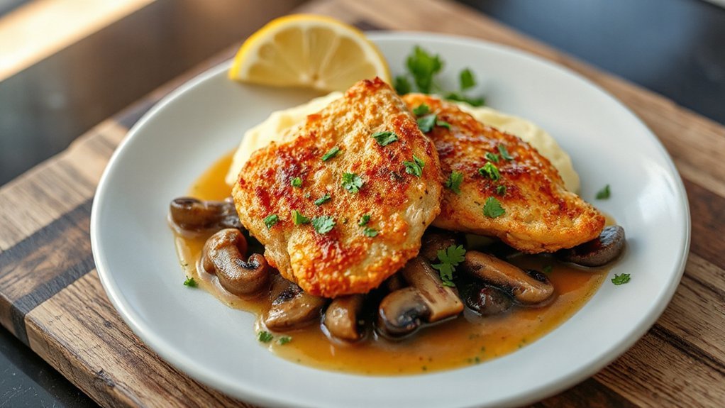 warm plated marsala garnished