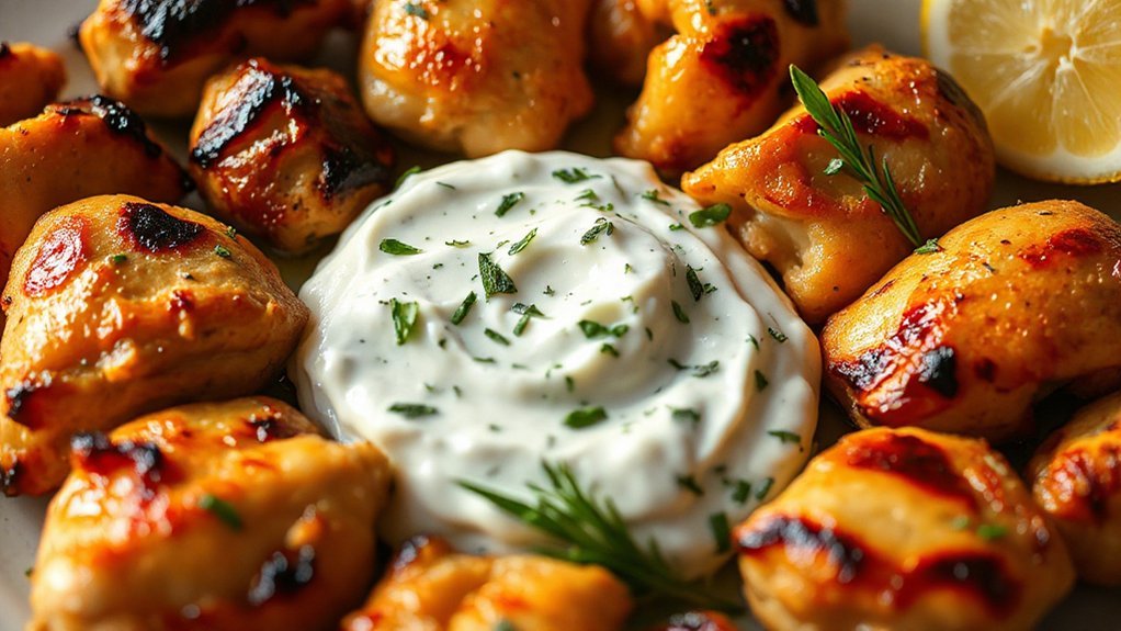 yogurt lemon marinated souvlaki